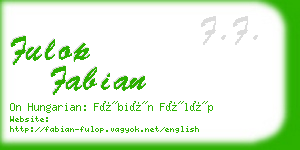 fulop fabian business card